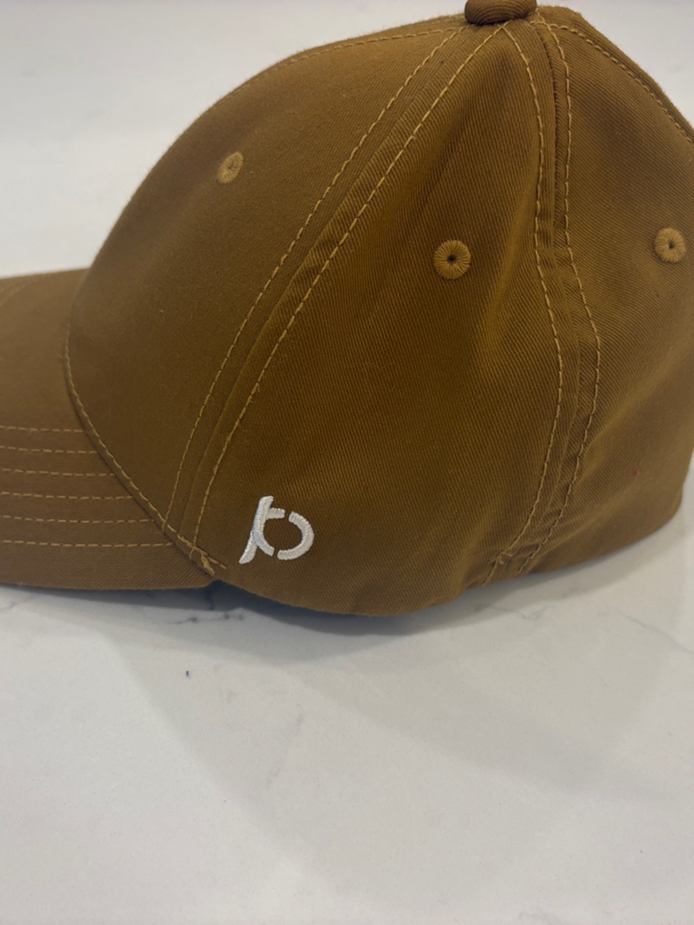 Women's Brown Baseball Cap with Subtle White Logo